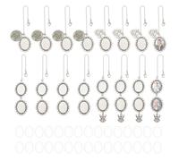 OOLA.DETAL Wedding Bouquet Photo Charm Jewelry Making Part Pin Brooch Set Frame Charm Alloy Texture for Crafting