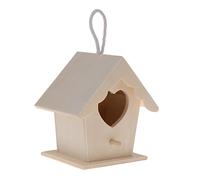 OOLA.DETAL Wooden Bird House Solid Wood Hanging Birdhouse Weatherproof Nice Nest Designed With Perches For Small Birds House For Children To Build Bulk