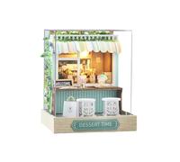 OOLA.DETAL Wooden Miniature Scene House Assembly Kits Creative Craft Project For Home Decors And Giving With Optional