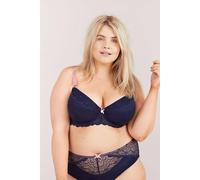 Oola Lingerie Oola Spot And Lace Padded Balconette Bra In Black Black 46F