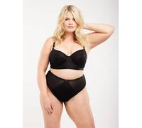 Oola Lingerie Soft Mesh Longline Bra In Black Black 40F