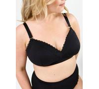 Oola Lingerie Super Soft Cotton Non-Wired Padded Bra In Black Black 46FF