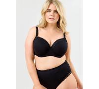 Oola Lingerie Super Soft Cotton T-Shirt Bra In Black Black 44FF