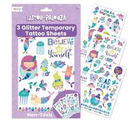 Ooly 50 Temporary Tattoos For Kids, Safe & Non-Toxic Kids Temporary Tattoo, Kids Party Favors for Kids 4-8, Goodie Bag Stuffers for Kids party Favors & Fun Birthday Decorations [Mermaid Magic]