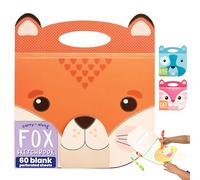 OOLY Carry Along Fox-Themed Drawing Sketchbook - 60 Sheets, 9 x 7 Inches