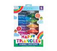 Ooly Happy Triangles Jumbo Crayons Set of 12 Ooly Multicolor
