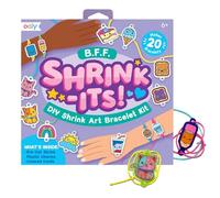 Ooly Shrink-Its 24 PC DIY Shrinking Art Bracelet Kit That Creates BFF Bracelets, Includes 20 Plastic Pre Cut Charms and More No Mess Art for Kids, DIY Gifts for Kids, Party Favor - BFF Bracelets