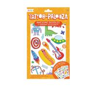 Ooly 50 Temporary Tattoos For Kids, Safe & Non-Toxic Temporary Tattoo, Party Favors Summer Crafts for Kids 4-8, Great Goodie Bag Stuffers & Fun Birthday Decorations - Awesome Doodles