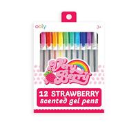 Ooly Very Berry Strawberry Scented Gel Pens Set of 12 Pens - 0.7mm Nib for Kids, Adults, Art & Stationery