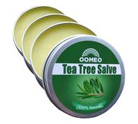OOMEO Tea Tree Oil Salve - All Natural 30ml Balm with 5 Essential Oils for Minor Skin Issues, Bites, Dry Skin, Heels, Feet and Nails (Pack of 3)