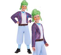Oompa Loompa Costume Childrens Book W ancy Dress Outfit Willy Wonka Age 3-10