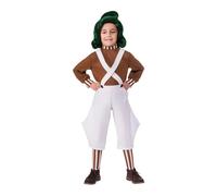 Oompa Loompa Costume Warner Bros Dark Brown 7-8 Years