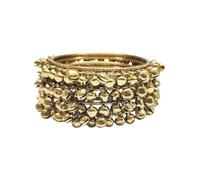 OOMPH Jewellery Ghungroo Bangle Set for Women & Girls, Medium, Metal, No Gemstone