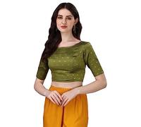 Oomph! Women's Jacquard Boat Neck Blouse, Juice Green, 38