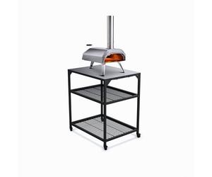 Ooni Medium Modular Table - 31x22x35 Inch Pizza Oven Table Cart, Stainless Steel Pizza Oven Stand, Grill Barbecue Stand, Outdoor Table, Pizza Oven Accessories, Outdoor Pizza Oven Tables, Pizza Station