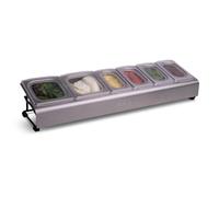 Ooni Pizza Topping Station â 2 x 1.6L and 4 x 0.8L Pizza Topping Containers with Custom Fit Lids - Ooni Pizza Oven Accessories - Outdoor Kitchen