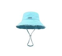 OonMan bucket hats women Fisherman Hat Women'S Foldable Retro Versatile Edged Sun Hat-Light Blue-One Size