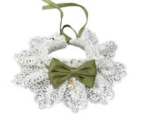 OonMan kitten collar Dog Bibs, Pet Scarves, Cat Bibs For Small And Medium Dogs-Green-M Lace Length 25Cm Strap Length 50Cm