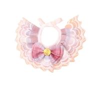 OonMan kitten collar Pet Lace Bibs Cat Bow Lace Collar-Purple Red-L（28-36Cm）