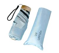 OonMan pocket umbrella Mini Sun Umbrella Small Pocket Rainproof Folding Anti-Uv Umbrella-Blue