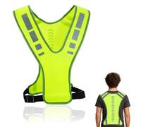 OONOYWOO 2Pcs Breathable Reflectors Clothing, Top Reflector Safety Vest, Safety Warning Vest, Hi Vis Reflective Running Gears with Pocket High Visibility for Men Women, jogging Hiking Cycling