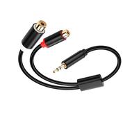 OONOYWOO 3.5mm Male to 2 RCA Female Headphone, Red and White to Headphone Mini, Jack to RCA Stereo Audio Adapter Cable Compatible with Smartphones,MP3,Tablets,Speakers,Home Theater,HDTV and More