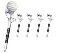 OONOYWOO 5 Pcs Golf Tees, 10 Degrees Unbreakable Golf Tees Plastic Professional Wear Resistant Increase Distance Golf Accessories to Reduce Ball Spin and Fly Straight