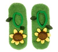 OoohGeez! Women’s Animal None Slip Grips Mary Janes Socks, Funny Cute Travel Trip Socks, Sun Flower, Size 5-10