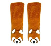 ooohyeah Kids Funny Fluffy Animal Socks Cute Soft Non-Slip Warm Socks for Girls Boys Size 1-5, Red Panda, 1-5 Little Kid