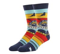ooohyeah Men’s Funny Novelty Crew Socks, Crazy Fun Saying Dress Socks, Shoe Size 8-13, Montana, 8-13