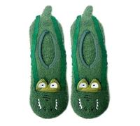 ooohyeah Women’s Animal Mary Janes Sock Slippers, Funny Cute Travel Trip Socks, One Size, Gator Stride, 5-10
