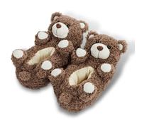 ooohyeah Women’s Fuzzy Animal Slippers, Cute Funny Cozy Non-Slip House Slippers for Women, Mocha the Bear