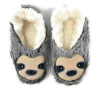 ooohyeah Womens Funny Animal Non-Slip Slippers, Novelty Fuzzy House Slippers, Cozy Sherpa Warm Cute Indoor Shoes, Sloth Steps, 5-6