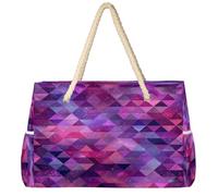 oooJHooo Beach Tote Bag for Women Men, Waterproof Sandproof Beach Canvas Bag With Wet Compartment Large Swim Pool Bags,A-01, C-25 Galaxy Geometry, 20.5x7.3x15inch