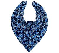 Oooly Dooly Bibs Adult Dribble Bib Bandana Special Needs 2 Pack 1 x Navy/Blue Floral 1 x Navy/Small Yellow Flowers