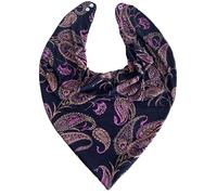 Oooly Dooly Bibs Adult Dribble Bib Bandana Special Needs 2 Pack Black/Bright Paisley 1 x Navy/Large Flowers