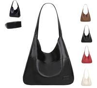 Ooomay Bag - Ooomay Shoulder Bags, Vegan Leather Trendy Soft Tote Bag, Vintage Casual Simple for Daily Use (Black)