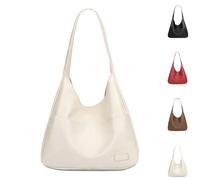 Ooomay Bag, Ooomay Tote Bag, Vegan Leather Tote Handbags, Casual Simple, for Woman Travels (White)