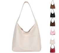 Ooomay Bag - The Maya Tote Bags,13 in Ooomay Maya Shoulder Bag, Magnetic Handbag Bucket Purse, Perfect Affordable School Bags (White)