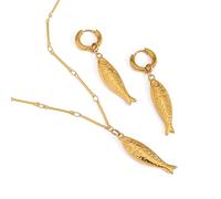 OOOVAVNE Koi Fish Pendant Necklace Stainless Steel Basic Daily Jewelry Accessories Gift 1Pcs(JDN0112032)