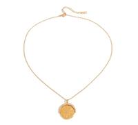 OOOVAVNE Reversible Moon Coin Pendant Necklace Stainless Steel Women Jewelry Gift Geometric Charm Necklace 1Pcs