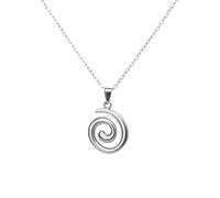 OOOVAVNE Stainless Steel Necklace Trendy Temperament Spiral Pendant Necklace For Women Jewelry Party Commuter Matching 1Pcs(N4444)