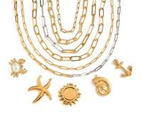 OOOVAVNE Versatile Necklaces Stainless Steel Classic Chain Necklaces Match With Charms Women Jewelry Gift 1Pcs(JDN20127)