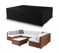 OOOXZO Square Table Cover Outdoor Waterproof 140x130x80cm/LxBxH Heavy Duty Covers For Outside Garden Furniture, for Rattan Set, Patio Sofas, Coffee Tables Etc, Garden Furniture Protective Cover