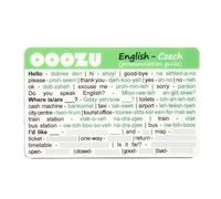 OOOZU Czech Language Card | Phrasebook/Phrase Book Alternative - Lightweight, Credit Card-Sized | Essential Words And Phrases For Holidays And Travel To Czech Republic, Prague