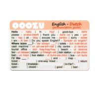 OOOZU Dutch Language Card | Phrasebook/Phrase Book Alternative - Lightweight, Credit Card-Sized | Essential Words And Phrases For Holidays And Travel To Netherlands, Holland, Amsterdam