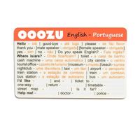 ooozu Portuguese Language Card | Phrasebook/Phrase Book Alternative - Lightweight, Credit Card-Sized | Essential Words and Phrases for Holidays and Travel to Portugal, Lisbon, Madeira