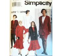 OOP Simplicity Pattern 8081. Women's Plus Szs 26W;28W;30W;32W Pants; Slim & Flared Skirts; Top; & Unlined Jacket.