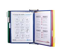 OOPDNEGAK Catalog Display Rack - Wall Mount Reference Organizer, With 10 Pockets Wall Mount Display Unit, A4 Folder Wall-Mounted File Holder, Poster Flip Display Book