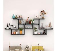 OOPDNEGAK Ceiling Wine Glass Shelf - Adjustable Hanging Wine Glass Rack - Rustic Ceiling Glass Storage Rack, Ceiling Floating Shelf/Plant Rack/Display Stand, Hanging Storage Rack